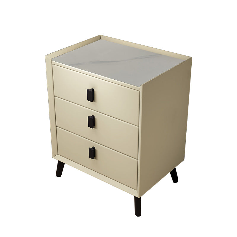 Contemporary Night Table Drawer Storage Bed Nightstand for Bedroom