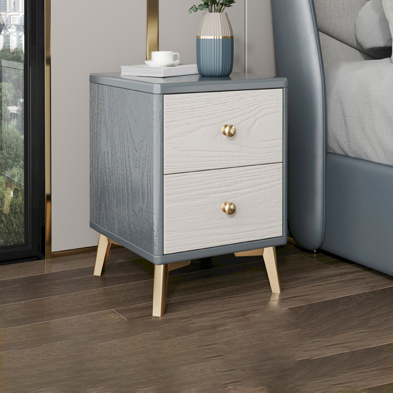 Solid Wood Bedside Cabinet Contemporary Bed Nightstand for Bedroom