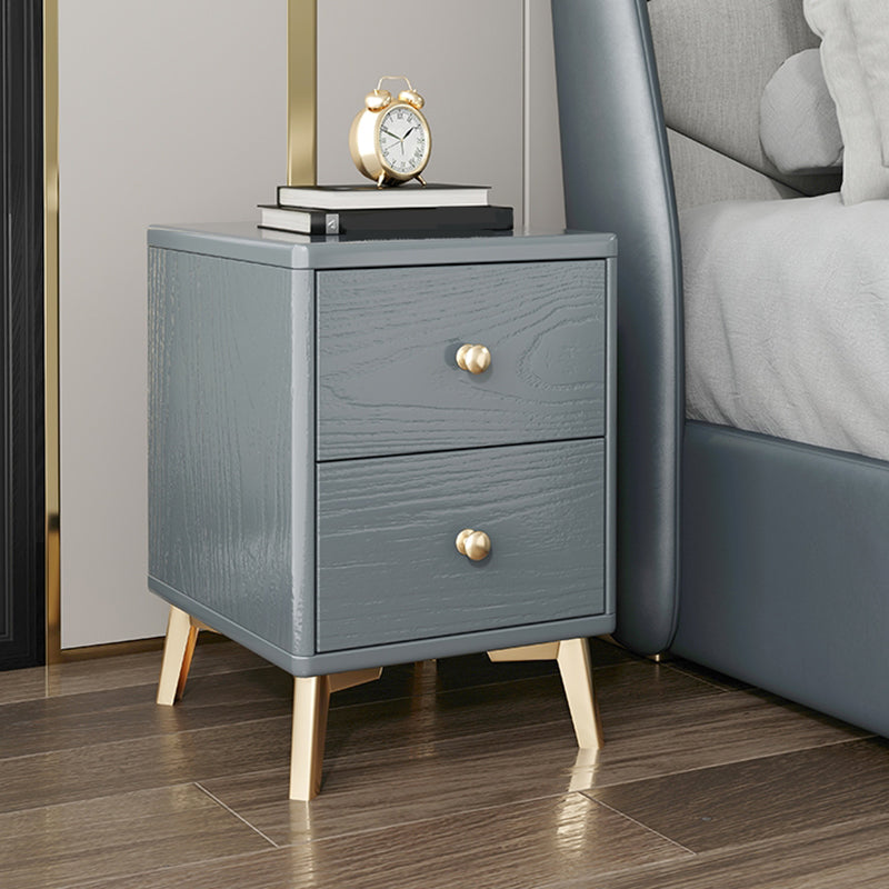 Solid Wood Bedside Cabinet Contemporary Bed Nightstand for Bedroom