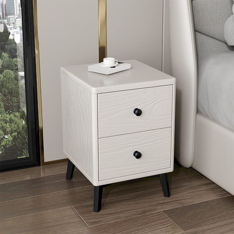 Solid Wood Bedside Cabinet Contemporary Bed Nightstand for Bedroom