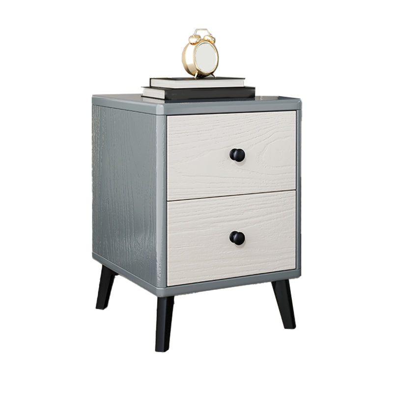 Solid Wood Bedside Cabinet Contemporary Bed Nightstand for Bedroom