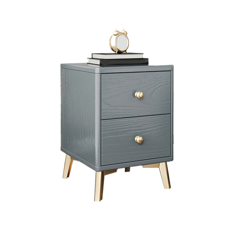 Solid Wood Bedside Cabinet Contemporary Bed Nightstand for Bedroom