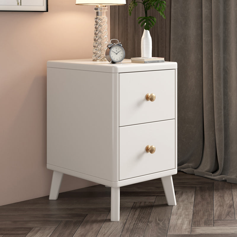 Solid Wood Bedside Cabinet Contemporary Bed Nightstand for Bedroom