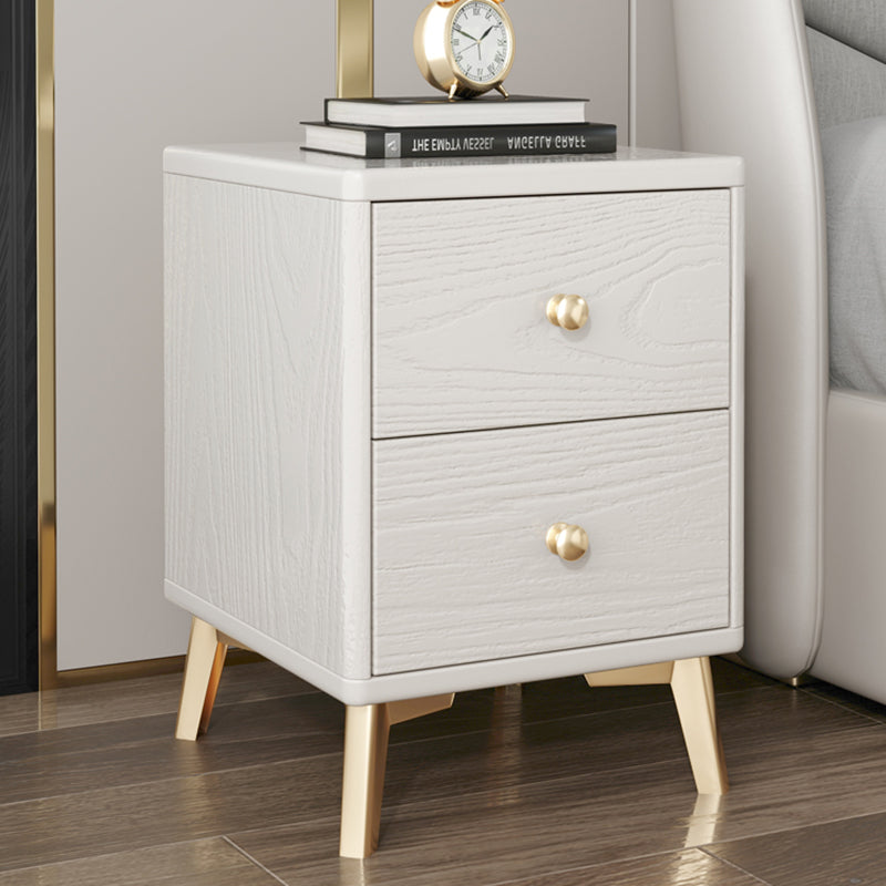 Solid Wood Bedside Cabinet Contemporary Bed Nightstand for Bedroom