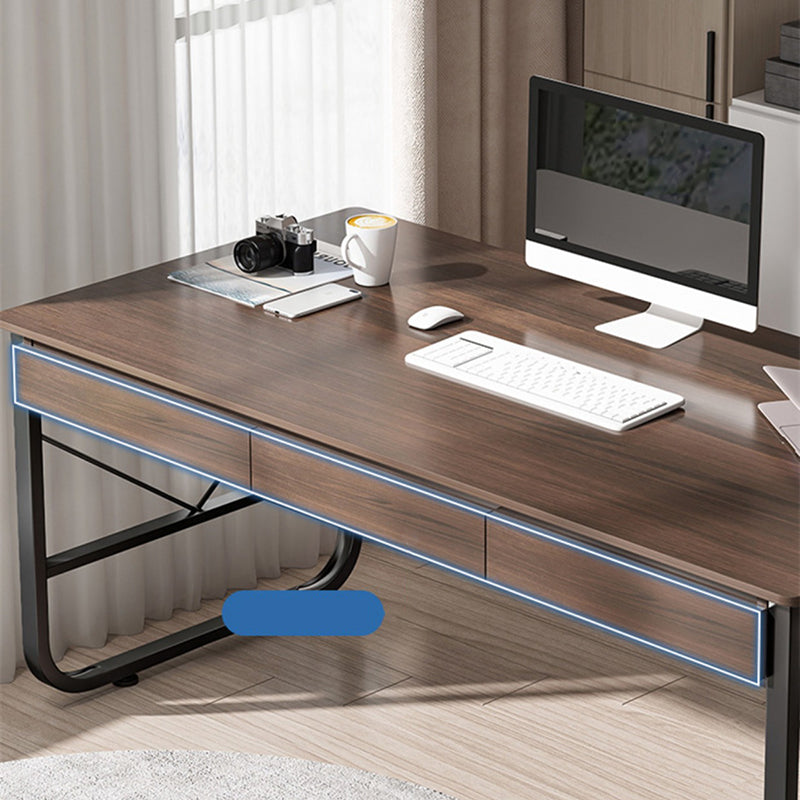 Contemporary Engineered Wood Writing Desk Bedroom Office Desk with Drawers