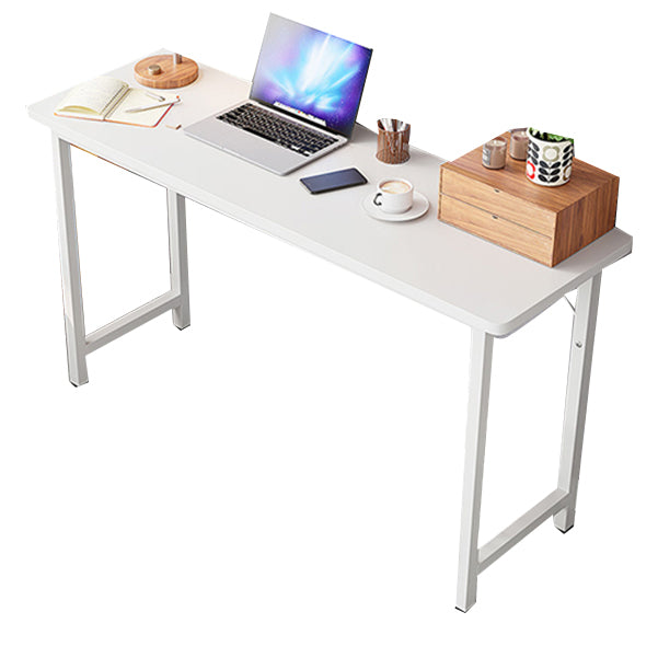 Wooden Rectangular Writing Desk Home Glam Office Desk with Shelves