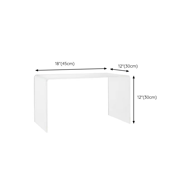 Acrylic Rectangular Writing Desk Modern Sled Base Laptop Table