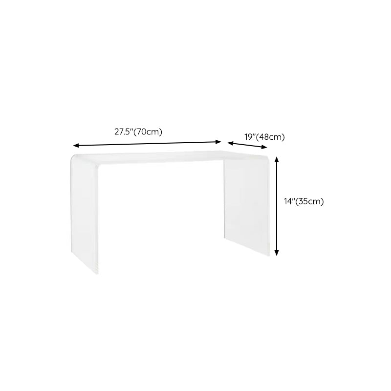 Acrylic Rectangular Writing Desk Modern Sled Base Laptop Table