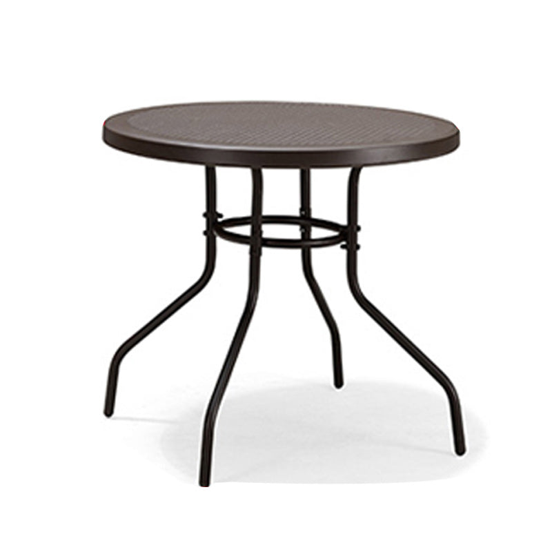 Industrial Bistro Table Water Resistant Glass/Plastic Top Table