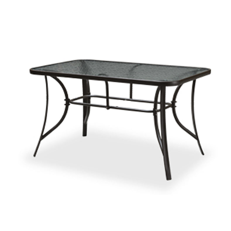 Industrial Bistro Table Water Resistant Glass/Plastic Top Table