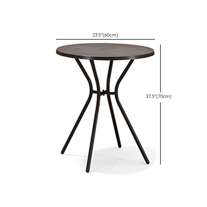 Industrial Bistro Table Water Resistant Glass/Plastic Top Table