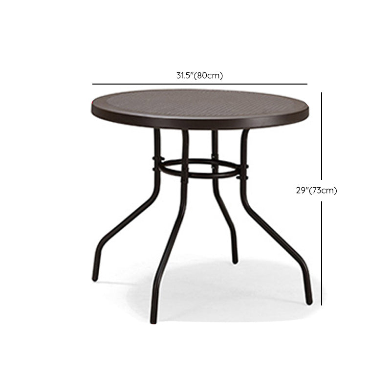 Industrial Bistro Table Water Resistant Glass/Plastic Top Table