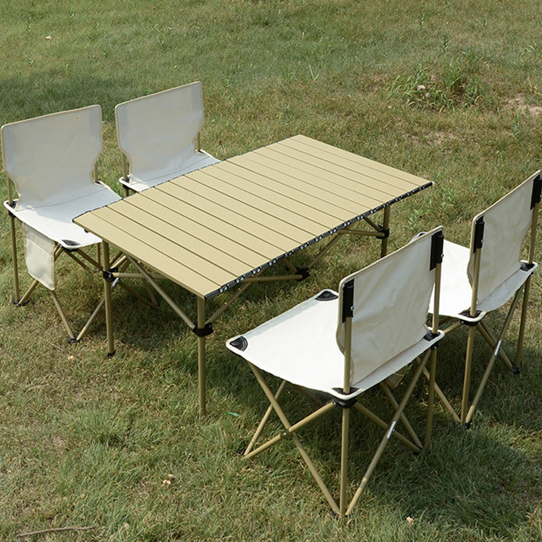 Metal Contemporary Camping Table 19.7" Tall Rectangle Camping Table