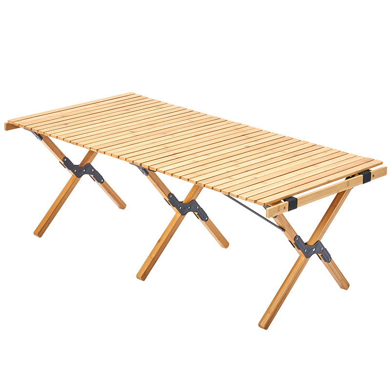 Wooden Contemporary Camping Table Rectangle 17.3" Tall Camping Table