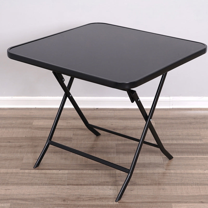 Water Resistant Bistro Table Industrial Glass Top Rust Resistant Table