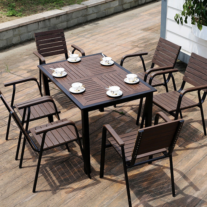 Industrial Dining Table Wood Rust Resistant Table, Water Resistant