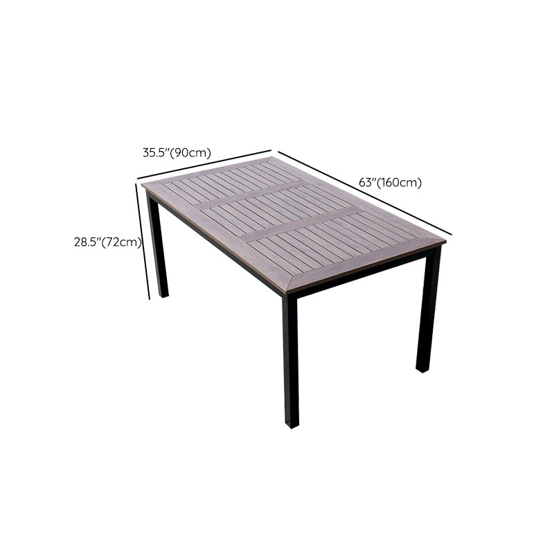 Industrial Dining Table Wood Rust Resistant Table, Water Resistant