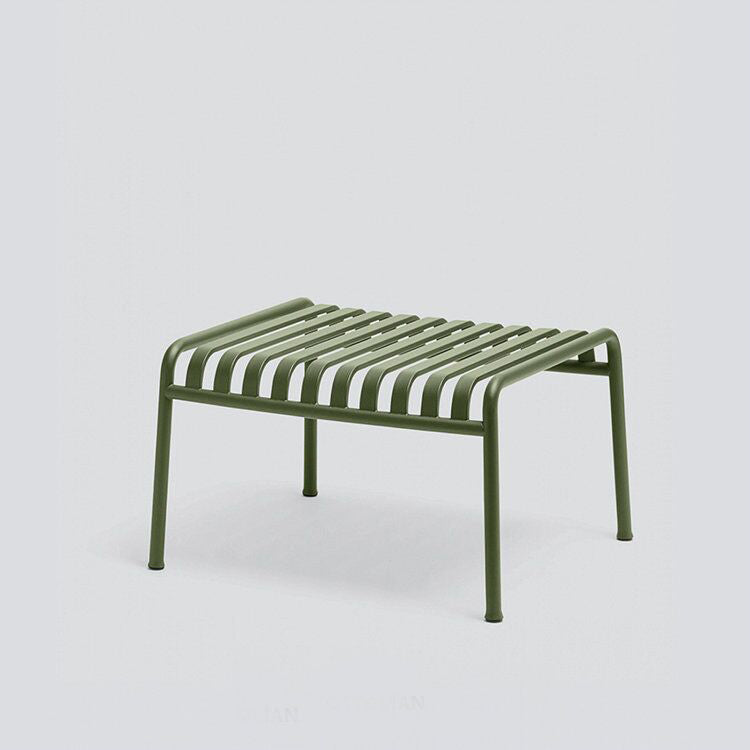 Iron Dining Table Industrial Green Rectangle Rust Resistant Table