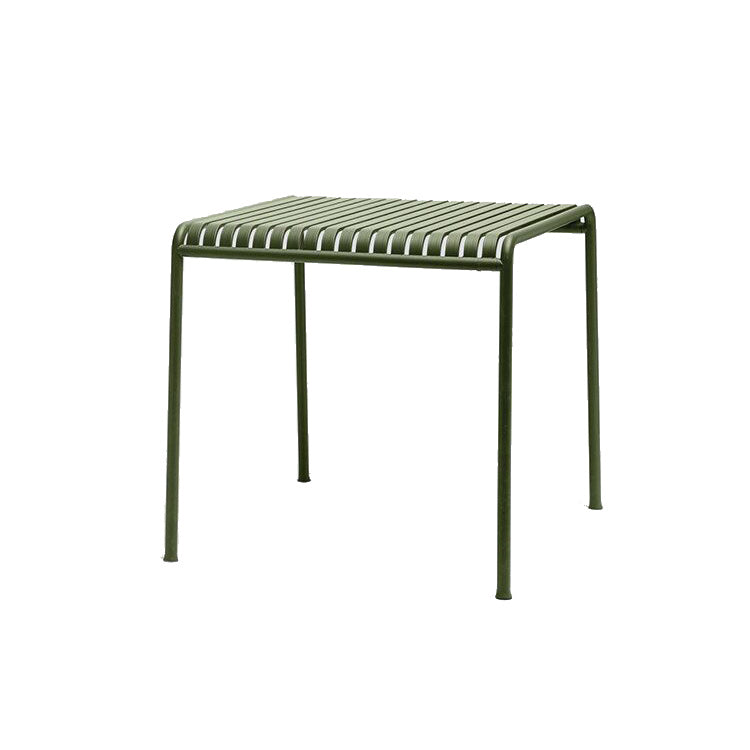 Iron Dining Table Industrial Green Rectangle Rust Resistant Table