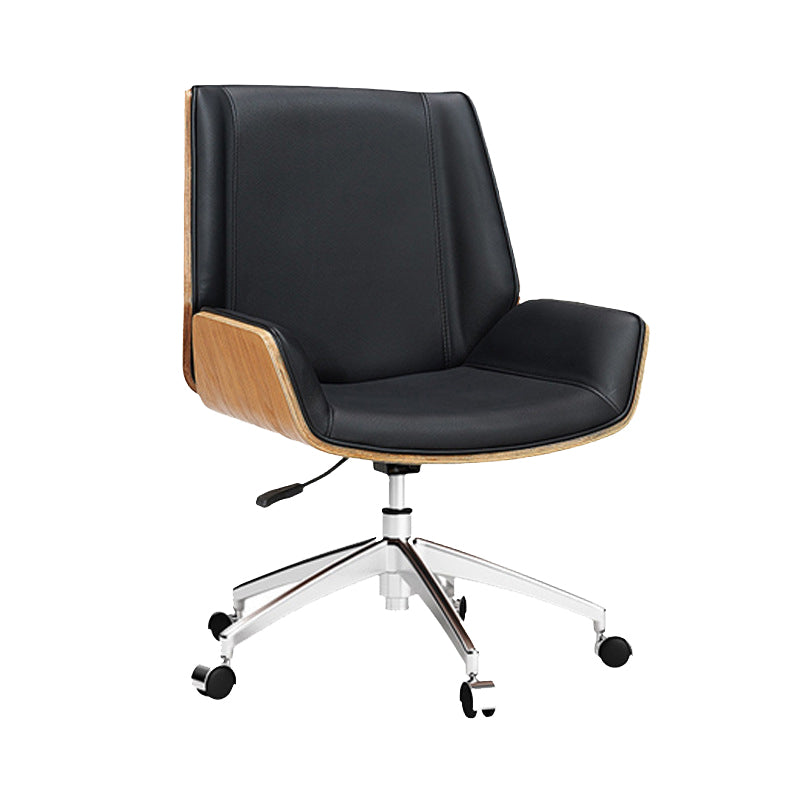 Contemporary Managers Chair Faux Leather and Chrome Frame Desk Chair