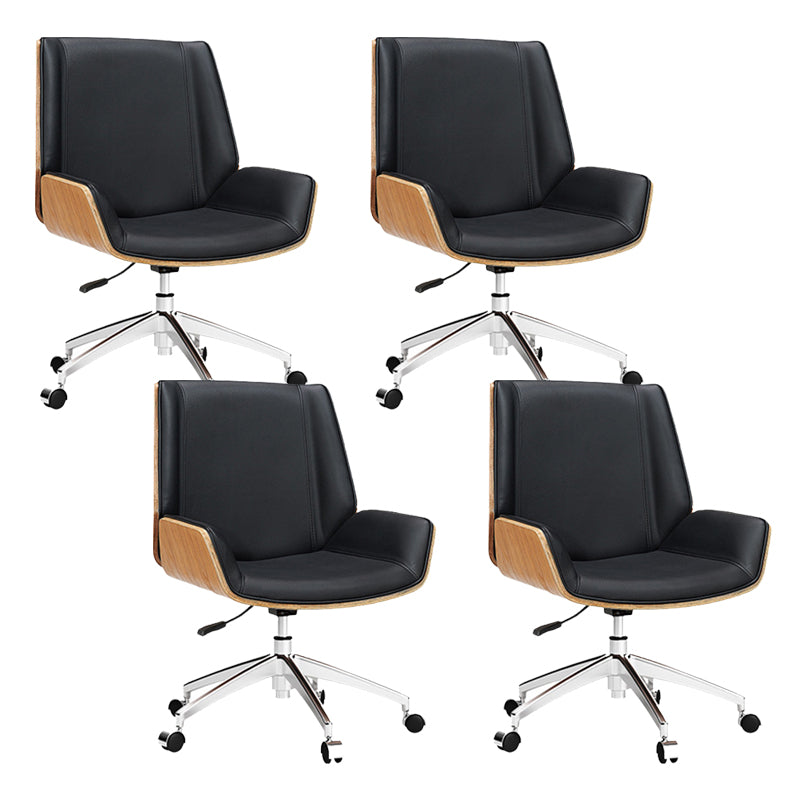 Contemporary Managers Chair Faux Leather and Chrome Frame Desk Chair