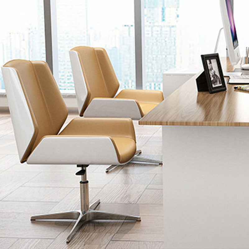 Contemporary Managers Chair Faux Leather and Chrome Frame Desk Chair