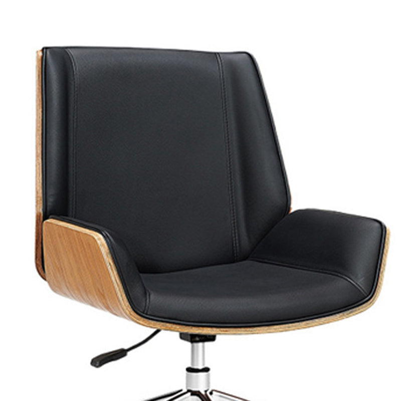 Contemporary Managers Chair Faux Leather and Chrome Frame Desk Chair