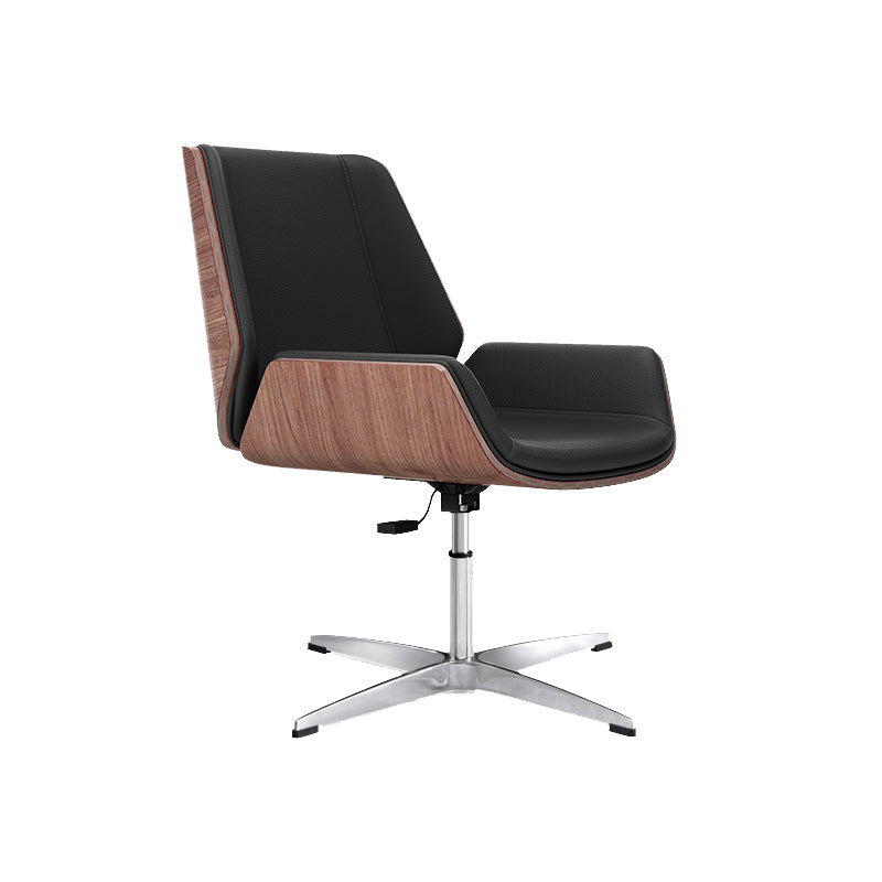 Contemporary Managers Chair Faux Leather and Chrome Frame Desk Chair