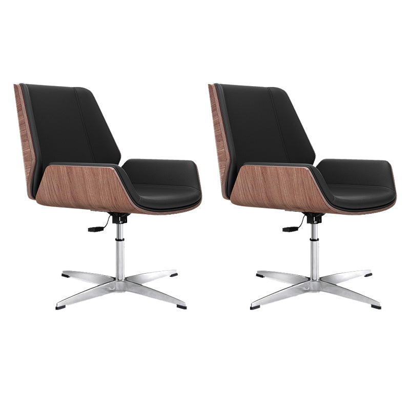 Contemporary Managers Chair Faux Leather and Chrome Frame Desk Chair