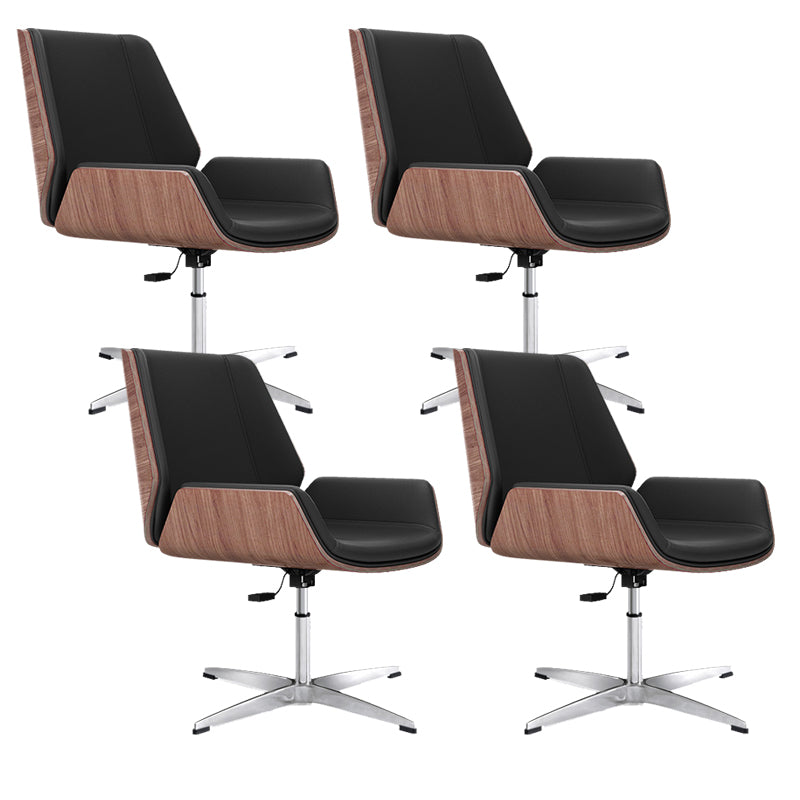 Contemporary Managers Chair Faux Leather and Chrome Frame Desk Chair