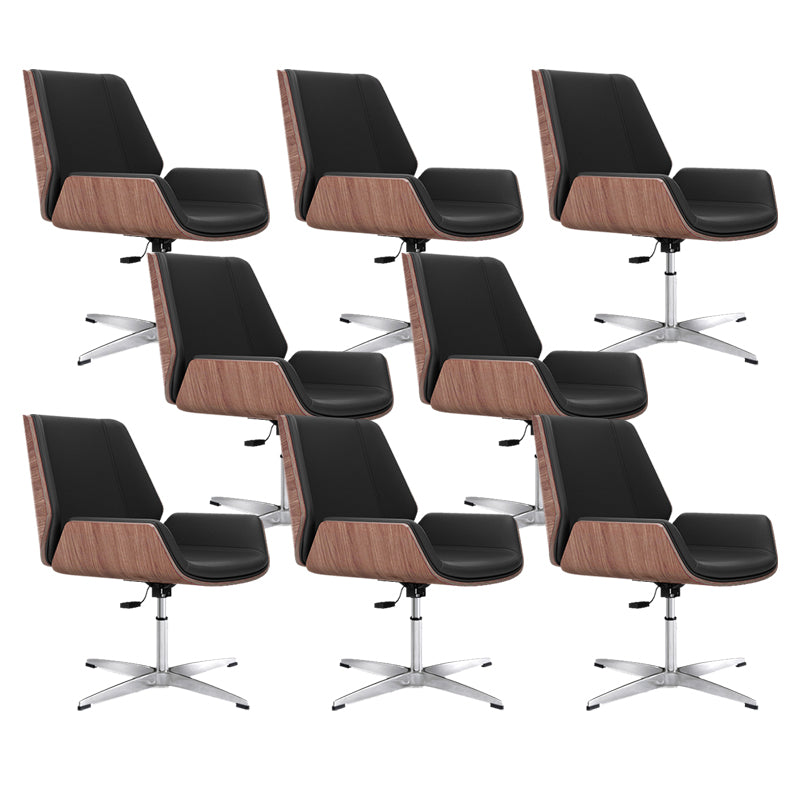 Contemporary Managers Chair Faux Leather and Chrome Frame Desk Chair