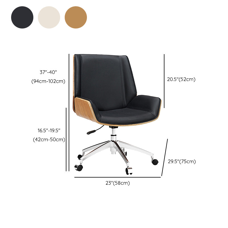 Contemporary Managers Chair Faux Leather and Chrome Frame Desk Chair