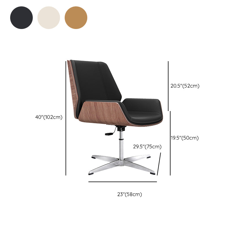 Contemporary Managers Chair Faux Leather and Chrome Frame Desk Chair