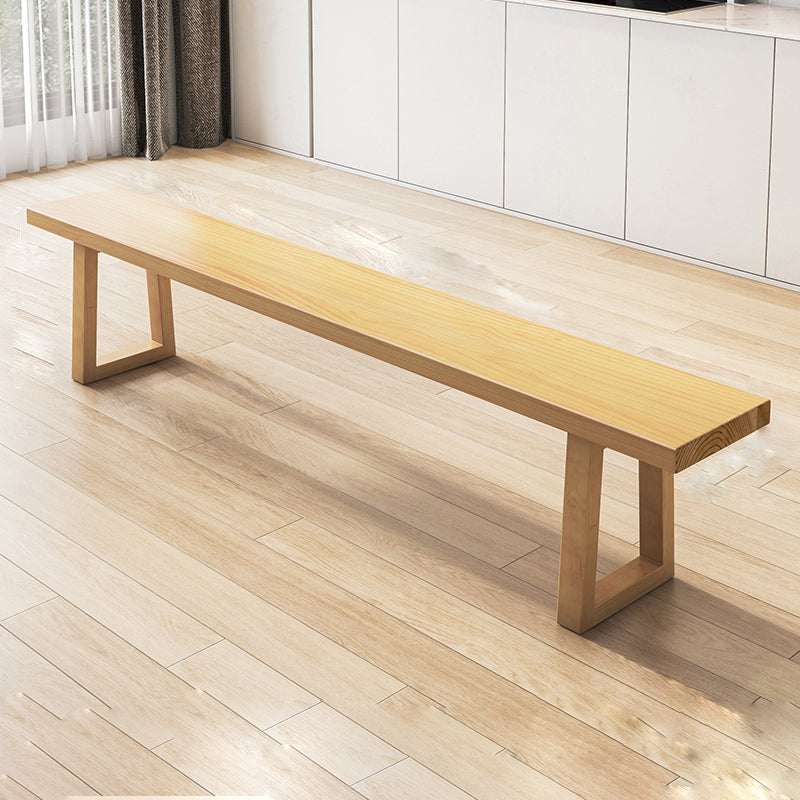 11.7-inch Width Rectangle Seating Bench Mid-Century Modern Solid Wood Bench