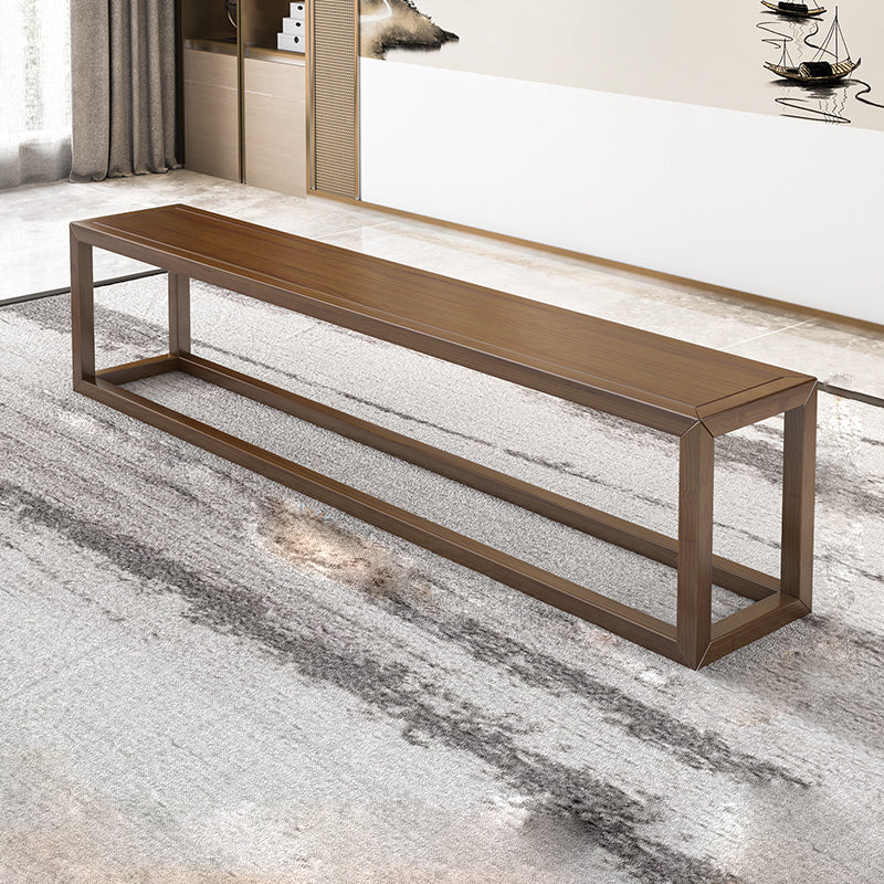 11.7-inch Width Rectangle Seating Bench Mid-Century Modern Solid Wood Bench