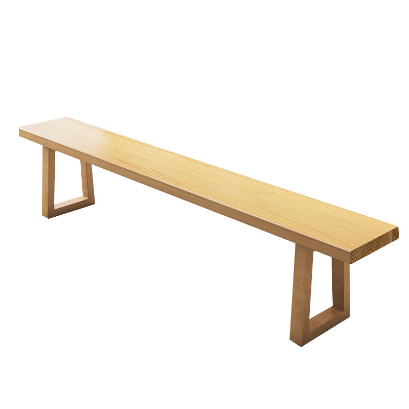 11.7-inch Width Rectangle Seating Bench Mid-Century Modern Solid Wood Bench