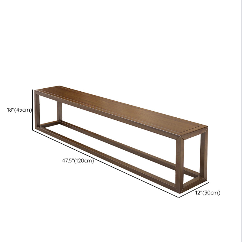 11.7-inch Width Rectangle Seating Bench Mid-Century Modern Solid Wood Bench