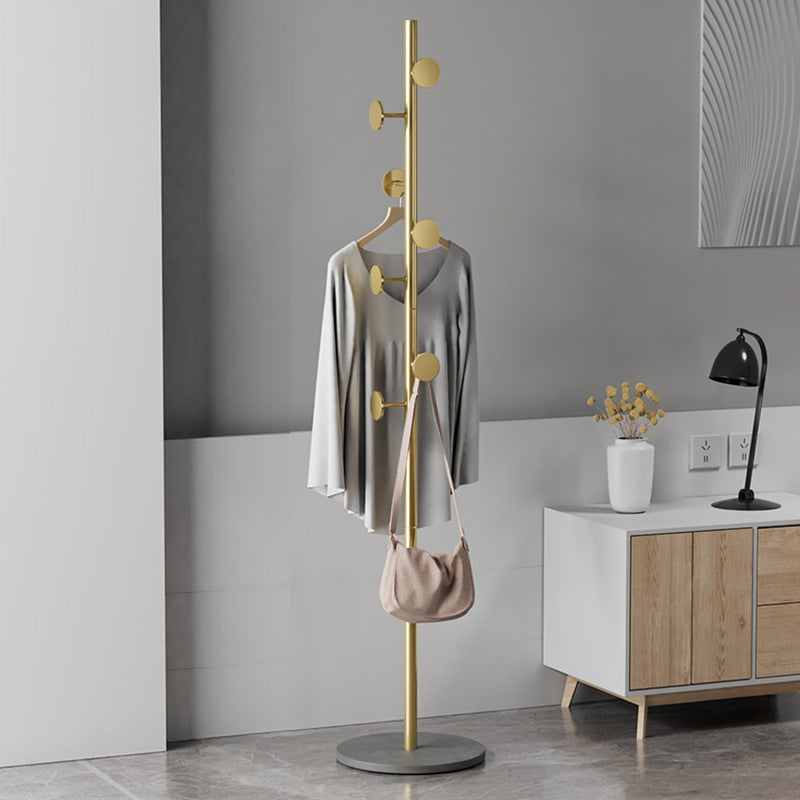 Modern Coat Hanger Metal Free Standing with Hooks Entryway Coat Rack