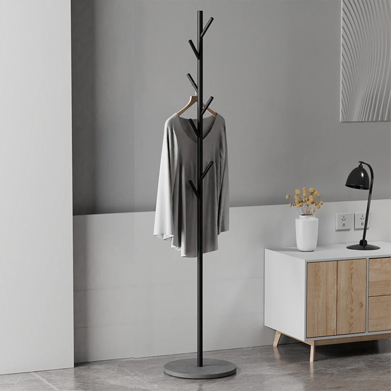 Modern Coat Hanger Metal Free Standing with Hooks Entryway Coat Rack