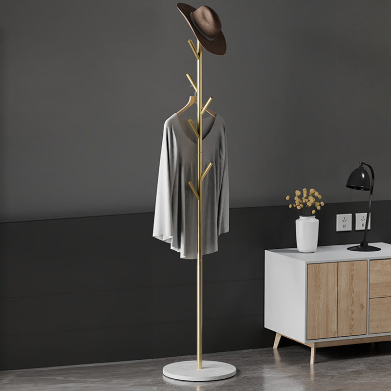 Modern Coat Hanger Metal Free Standing with Hooks Entryway Coat Rack