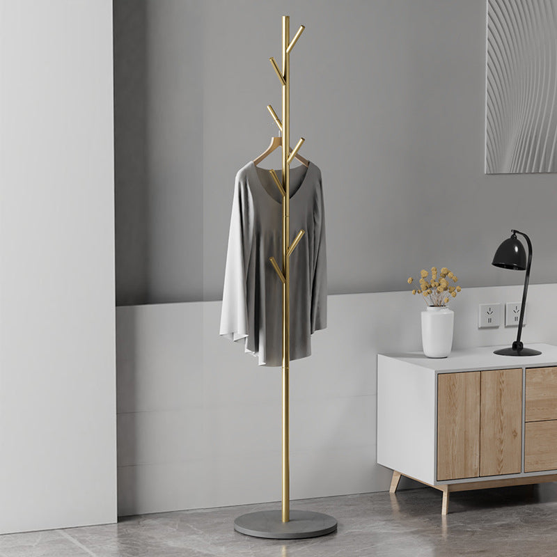 Modern Coat Hanger Metal Free Standing with Hooks Entryway Coat Rack