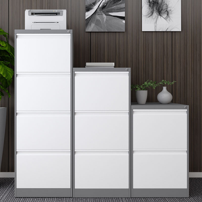 Contemporary File Cabinet Metal Frame Vertical File Cabinet with Lock Office