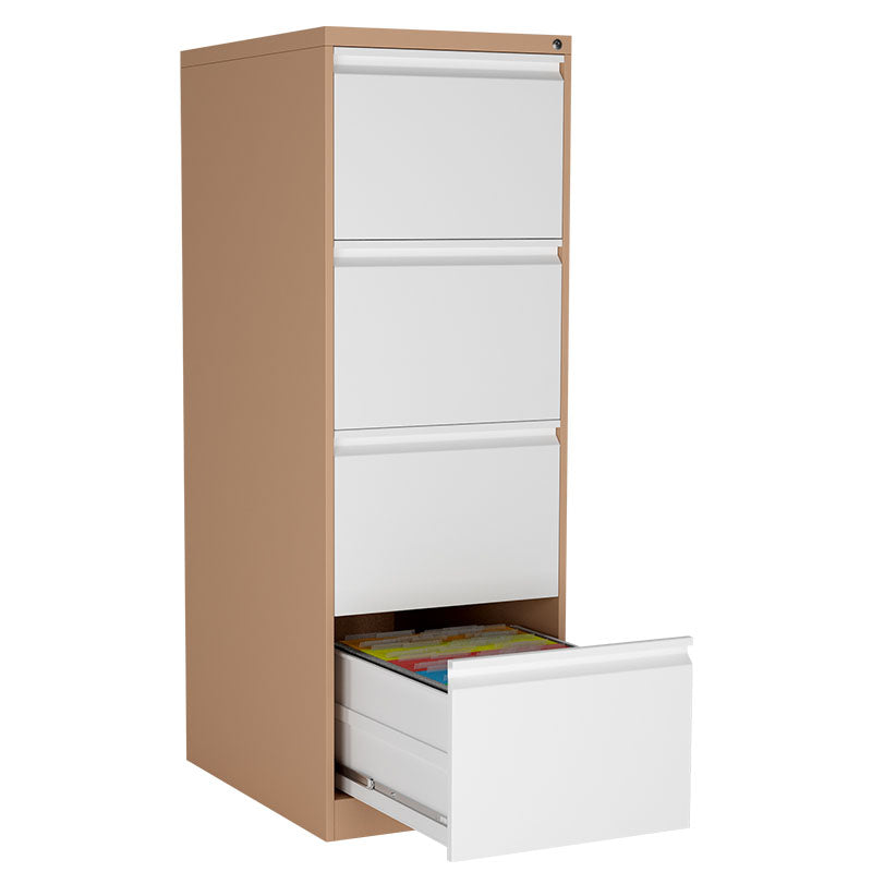 Contemporary File Cabinet Metal Frame Vertical File Cabinet with Lock Office