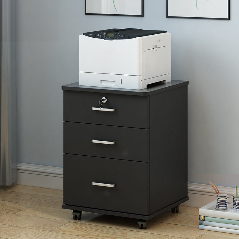 Modern Cabinet Wood Locking Drawers Filing Cabinet with Wheels for Office