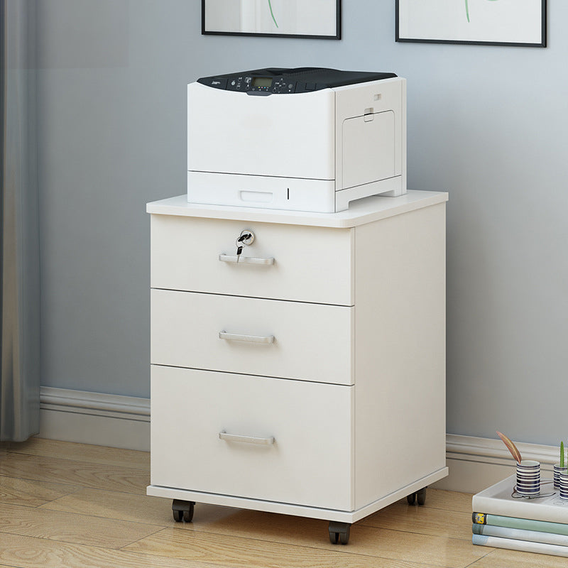 Modern Cabinet Wood Locking Drawers Filing Cabinet with Wheels for Office