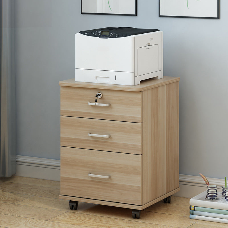 Modern Cabinet Wood Locking Drawers Filing Cabinet with Wheels for Office