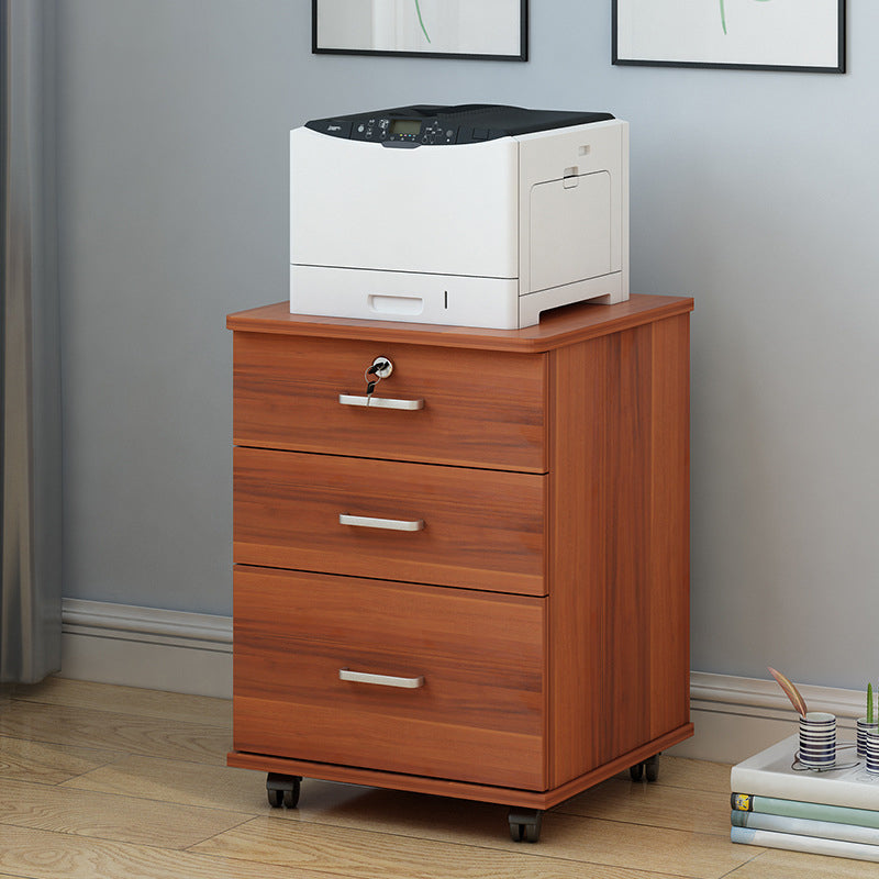 Modern Cabinet Wood Locking Drawers Filing Cabinet with Wheels for Office