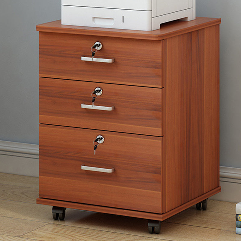 Modern Cabinet Wood Locking Drawers Filing Cabinet with Wheels for Office