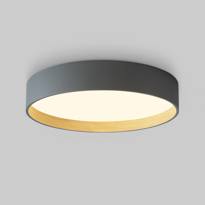 Simple Flush Mount Light Circle LED Ceiling Lamp with Metal for Bedroom