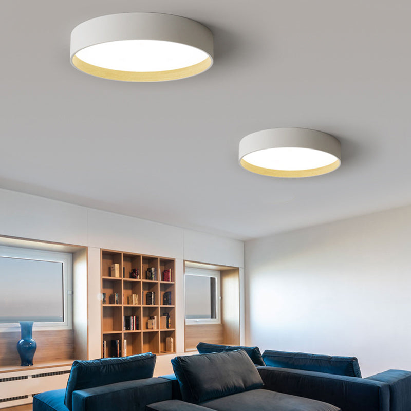 Simple Flush Mount Light Circle LED Ceiling Lamp with Metal for Bedroom